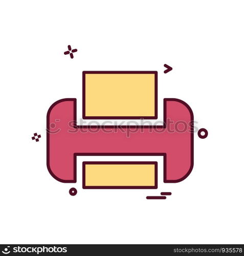 Printer icon design vector