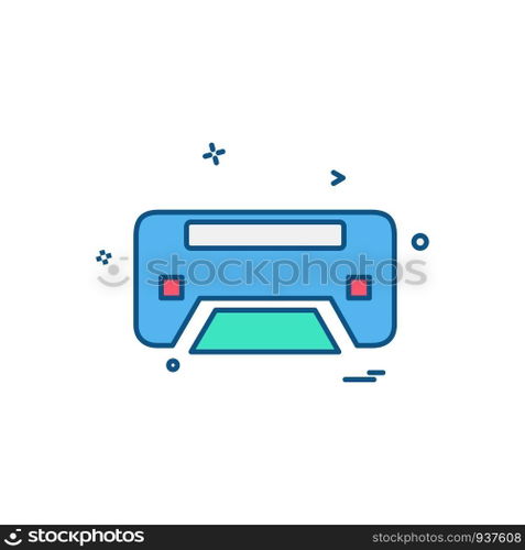 Printer icon design vector 
