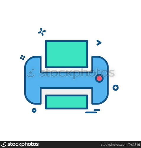 Printer icon design vector