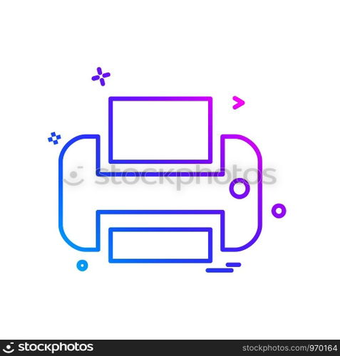 Printer icon design vector