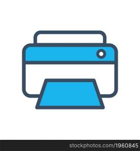 Printer icon flat design