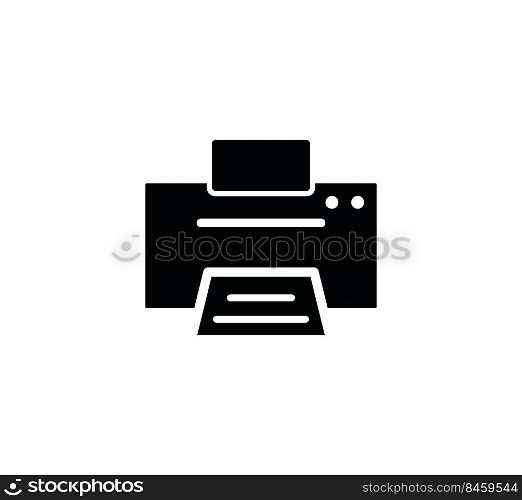 Printer icon flat style vector illustration