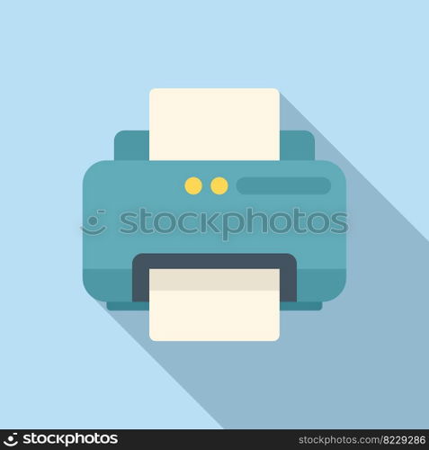 Printer icon flat vector. Ui interface. Internet ui. Printer icon flat vector. Ui interface