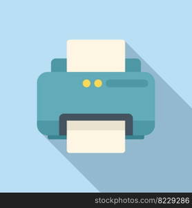 Printer icon flat vector. Ui interface. Internet ui. Printer icon flat vector. Ui interface