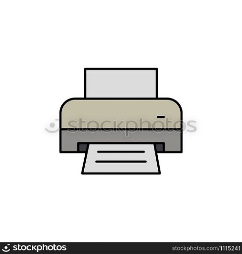 printer icon, illustration design template