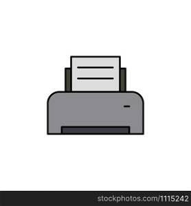 printer icon, illustration design template