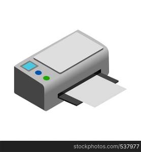 Printer icon in cartoon style isolated on white background. Printer icon, cartoon style