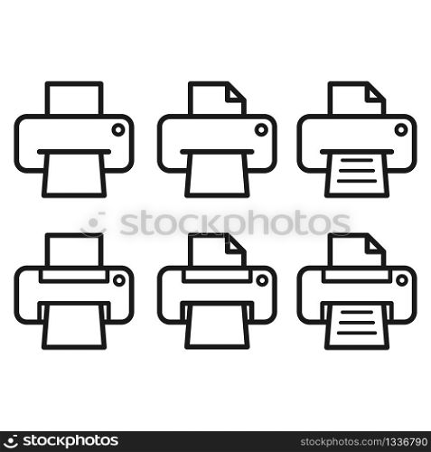 printer icon in trendy flat style