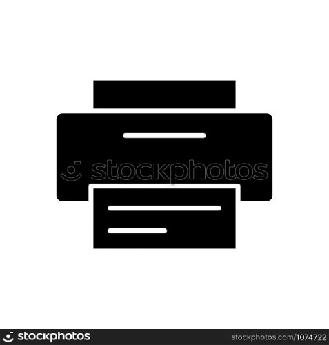 Printer icon line vector design template on white background
