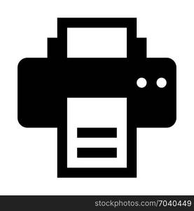 printer, icon on isolated background