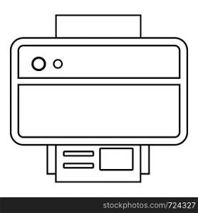 Printer icon. Outline illustration of printer vector icon for web. Printer icon, outline line style