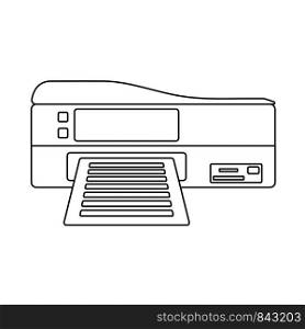 Printer Icon. Outline Simple Design With Editable Stroke. Vector Illustration.