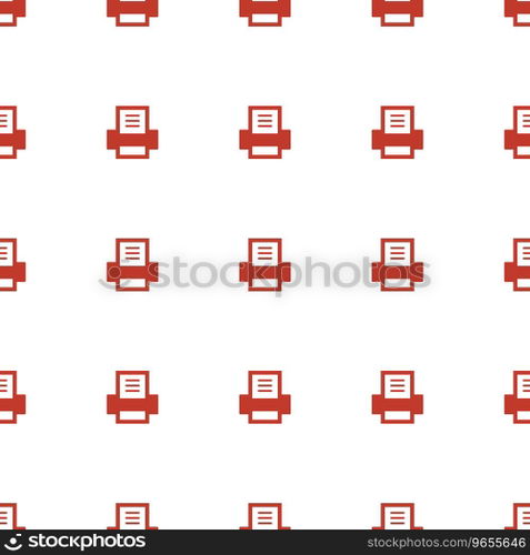 Printer icon pattern seamless white background Vector Image