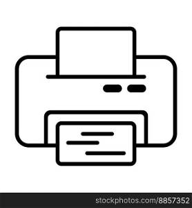 printer icon vector illustration logo design