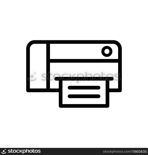Printer icon vector line style