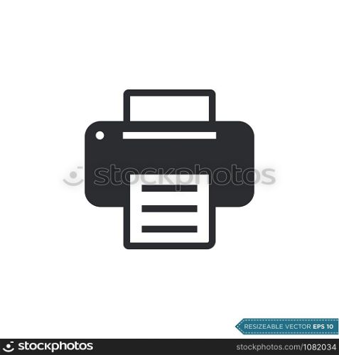 Printer Icon Vector Template Illustration Design