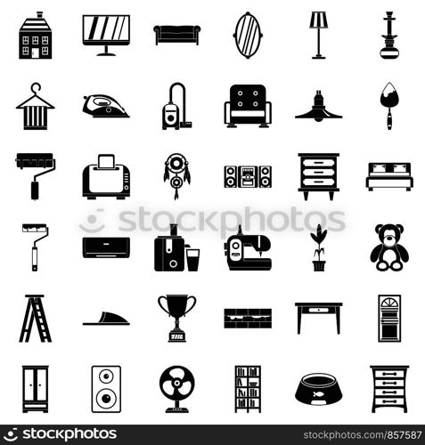 Printer icons set. Simple style of 36 printer vector icons for web isolated on white background. Printer icons set, simple style