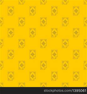 Printer marks on a paper pattern seamless vector repeat geometric yellow for any design. Printer marks on a paper pattern vector