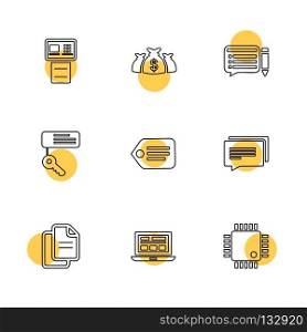 printer , money , message , key , tag , message , file , laptop , ic , eps icons set vector , icon, vector, design,  flat,  collection, style, creative,  icons