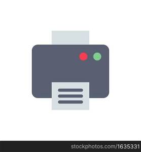 Printer, Print, Printed, Machine Flat Color Icon. Vector icon banner Template