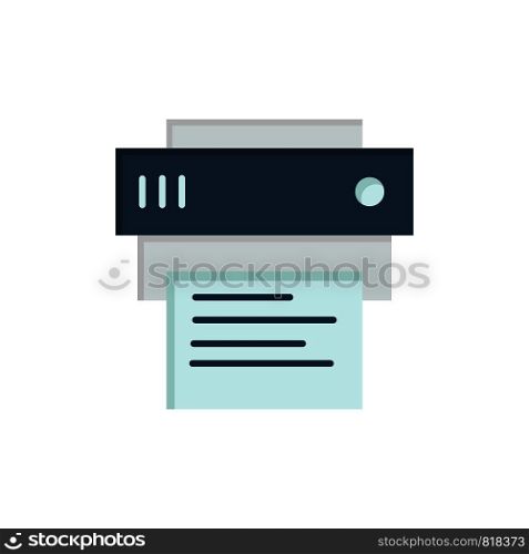 Printer, Print, Printing, Education Flat Color Icon. Vector icon banner Template