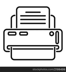 Printer report icon outline vector. Business document. Paper chart. Printer report icon outline vector. Business document