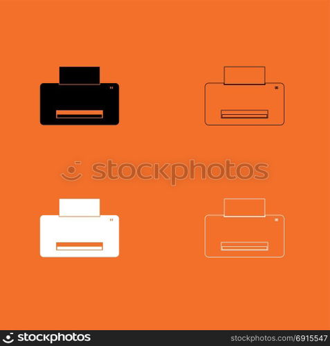 Printer set icon .