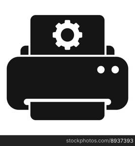 Printer technical document icon simple vector. Paper manual. Guide book. Printer technical document icon simple vector. Paper manual