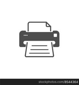 Printer. Template illustration for a logo, sticker, brand or label. Icon for websites and applications. Flat style.