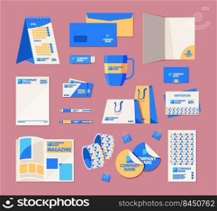 Printing advertising icon. Leaflets ads flyers and business brochures for exhibition garish vector colored symbols set. Illustration of business leaflet for presentation template. Printing advertising icon. Leaflets ads flyers and business brochures for exhibition garish vector colored symbols set