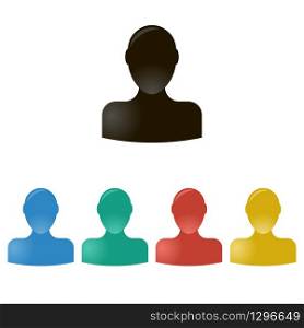 PrintPeople vector icon isolated on white background. User sign icon