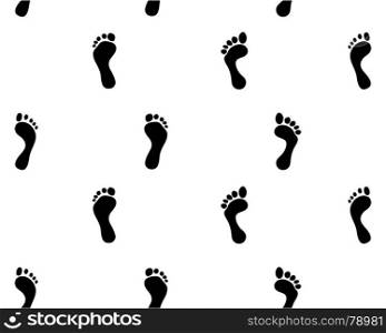 Prints of feet, seamless