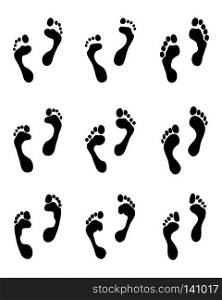 prints of human feet