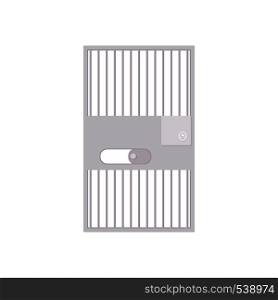 Prison bar icon in cartoon style on a white background. Prison bar icon, cartoon style