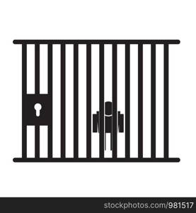 prison icon on white background. flat style. jail icon for your web site design, logo, app, UI. pound symbol. cage sign.