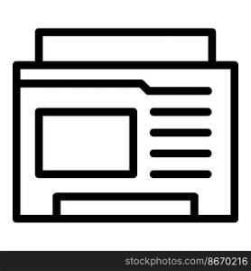 Privacy web window icon outline vector. Safety control. Data secure. Privacy web window icon outline vector. Safety control