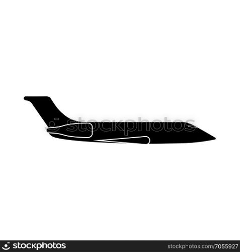 Private airplane black icon .