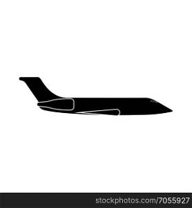 Private airplane black icon .