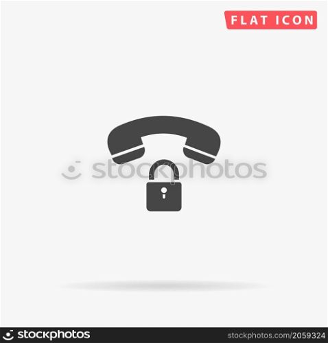 Private Call flat vector icon. Hand drawn style design illustrations.. Private Call flat vector icon