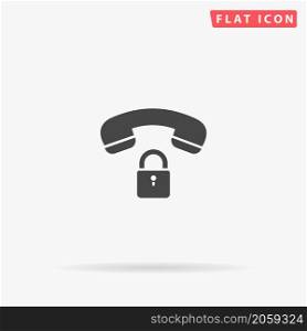 Private Call flat vector icon. Hand drawn style design illustrations.. Private Call flat vector icon