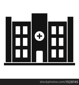Private clinic building icon. Simple illustration of private clinic building vector icon for web design isolated on white background. Private clinic building icon, simple style