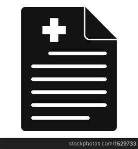 Private clinic paper icon. Simple illustration of private clinic paper vector icon for web design isolated on white background. Private clinic paper icon, simple style