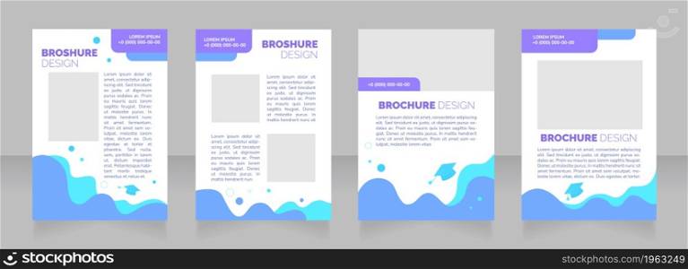 Private college tuition blank brochure layout design. Expensive fees. Vertical poster template set with empty copy space for text. Premade corporate reports collection. Editable flyer paper pages. Private college tuition blank brochure layout design