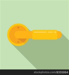 Private door hand≤icon flat vector. Metal lock. Steel iron. Private door hand≤icon flat vector. Metal lock