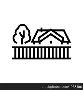 private house suburb line icon vector. private house suburb sign. isolated contour symbol black illustration. private house suburb line icon vector illustration