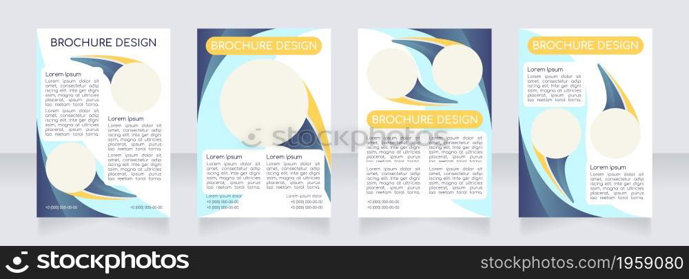 Private school for secondary education promo blank brochure layout design. Vertical poster template set with empty copy space for text. Premade corporate reports collection. Editable flyer paper pages. Private school for secondary education promo blank brochure layout design