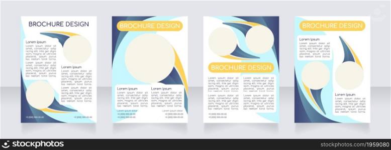 Private school for secondary education promo blank brochure layout design. Vertical poster template set with empty copy space for text. Premade corporate reports collection. Editable flyer paper pages. Private school for secondary education promo blank brochure layout design