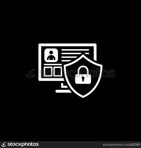 Private Security Icon. Flat Design.. Private Security Protection Icon. Flat Design. Business Concept Isolated Illustration.