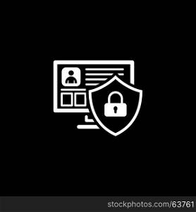 Private Security Icon. Flat Design.. Private Security Protection Icon. Flat Design. Business Concept Isolated Illustration.