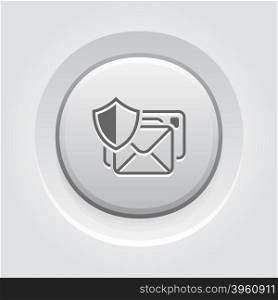 Private Security Icon. Private Security Icon. Business Concept Grey Button Design